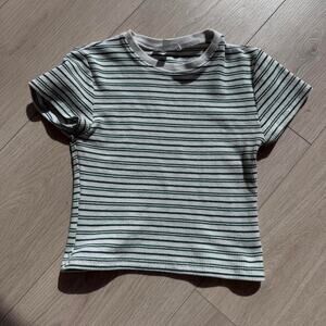 Cute green and cream striped